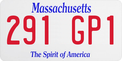 MA license plate 291GP1