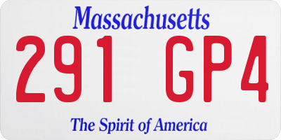 MA license plate 291GP4