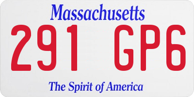 MA license plate 291GP6