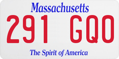 MA license plate 291GQ0