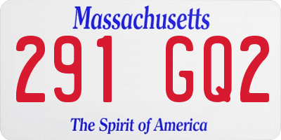 MA license plate 291GQ2
