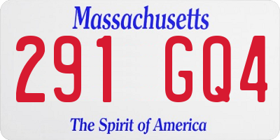 MA license plate 291GQ4