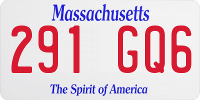 MA license plate 291GQ6