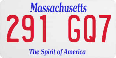 MA license plate 291GQ7