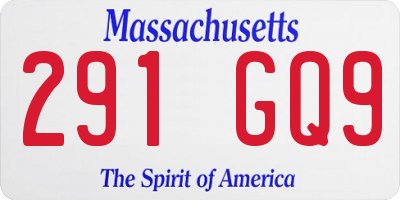 MA license plate 291GQ9