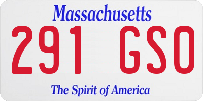 MA license plate 291GS0