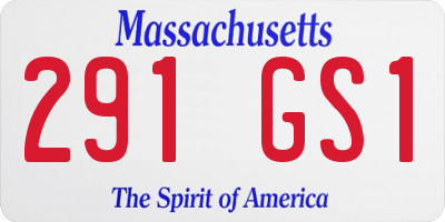 MA license plate 291GS1