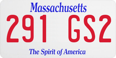MA license plate 291GS2