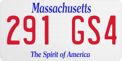 MA license plate 291GS4