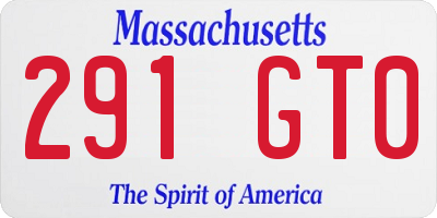 MA license plate 291GT0