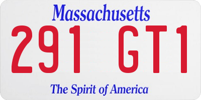 MA license plate 291GT1