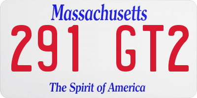 MA license plate 291GT2