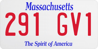 MA license plate 291GV1