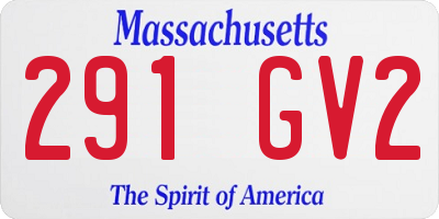 MA license plate 291GV2