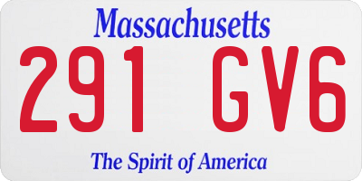 MA license plate 291GV6