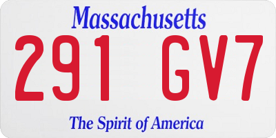 MA license plate 291GV7