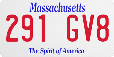 MA license plate 291GV8