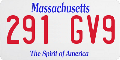 MA license plate 291GV9