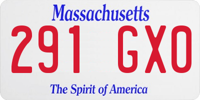 MA license plate 291GX0