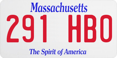 MA license plate 291HB0