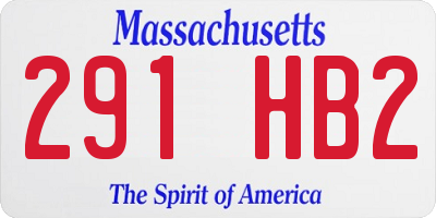 MA license plate 291HB2