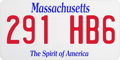 MA license plate 291HB6