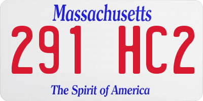 MA license plate 291HC2