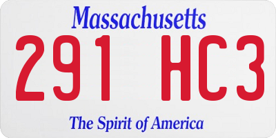 MA license plate 291HC3