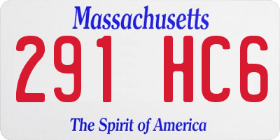 MA license plate 291HC6