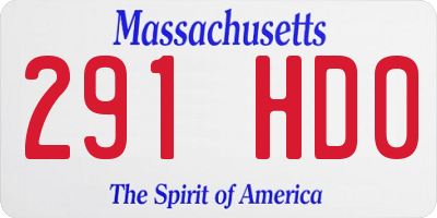 MA license plate 291HD0