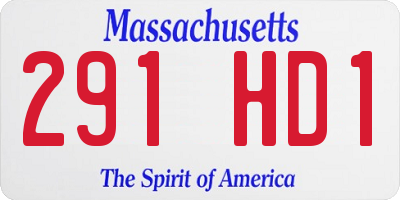 MA license plate 291HD1