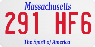 MA license plate 291HF6