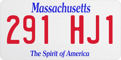 MA license plate 291HJ1