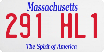 MA license plate 291HL1