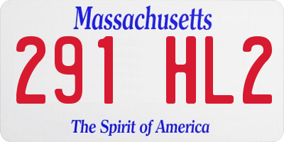 MA license plate 291HL2