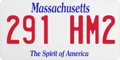 MA license plate 291HM2