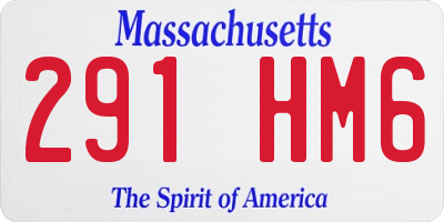 MA license plate 291HM6