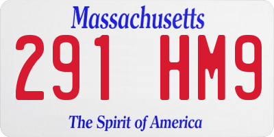 MA license plate 291HM9