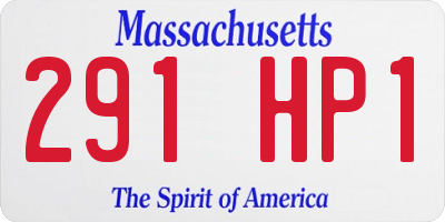 MA license plate 291HP1