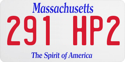 MA license plate 291HP2