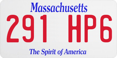 MA license plate 291HP6