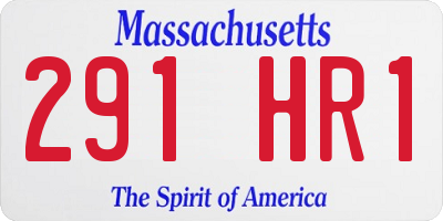 MA license plate 291HR1