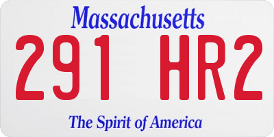 MA license plate 291HR2