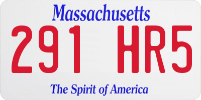 MA license plate 291HR5