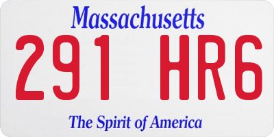 MA license plate 291HR6