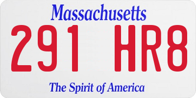 MA license plate 291HR8