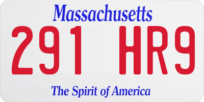 MA license plate 291HR9