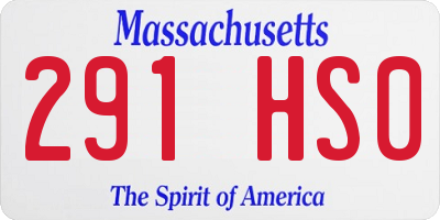 MA license plate 291HS0