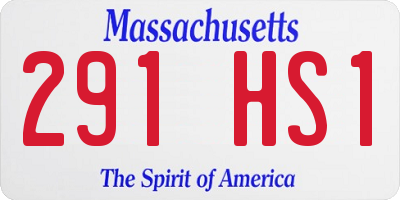 MA license plate 291HS1