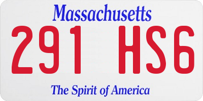 MA license plate 291HS6